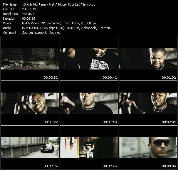 Alibi Montana video ”Pret A Mourir Pour Les Miens” from dvd ”MixMash Urban December 2008”