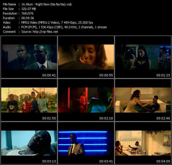 Akon video ”Right Now (Na Na Na)” from dvd ”MixMash Urban December 2008”