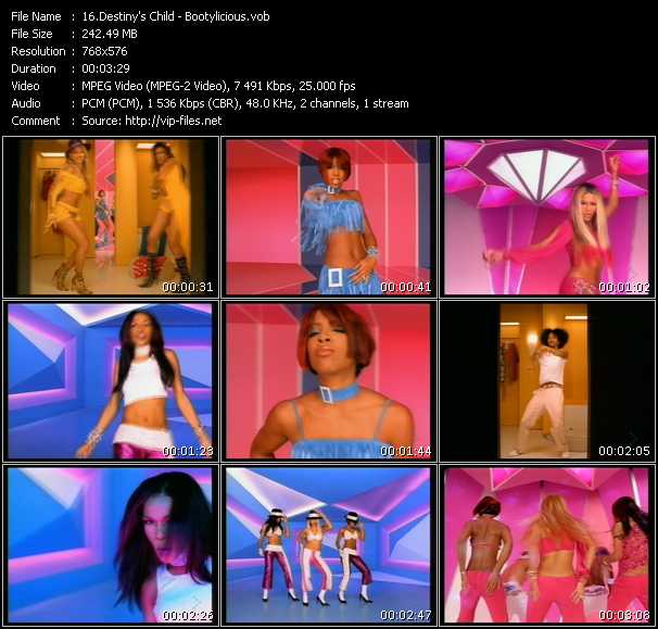 Destiny's Child video ”Bootylicious” from dvd ”MixMash Urban Classics Vol.1”