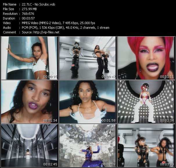 TLC video ”No Scrubs” from dvd ”MixMash Urban Classics Vol.1”