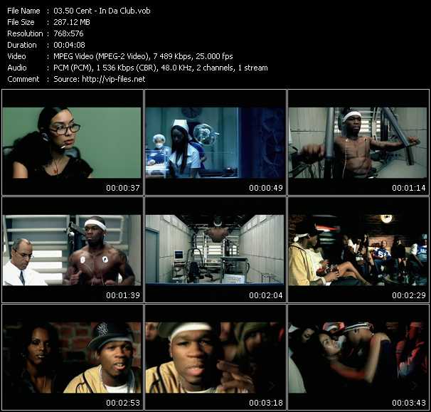 50 Cent video ”In Da Club” from dvd ”MixMash Urban Classics Vol.2”