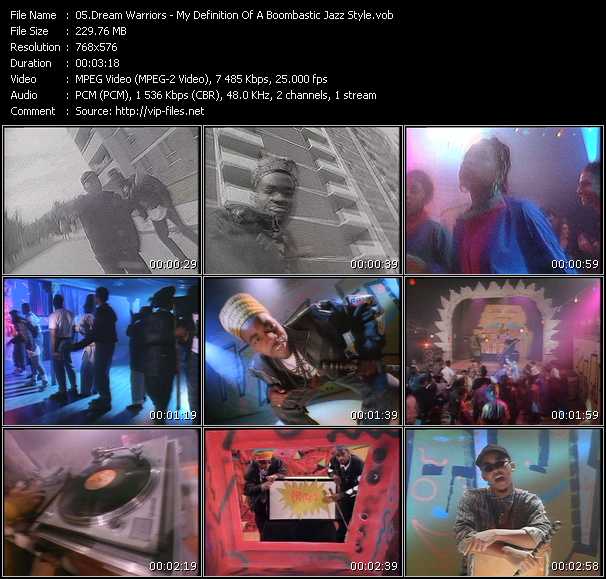 Dream Warriors video ”My Definition Of A Boombastic Jazz Style” from dvd ”MixMash Urban Classics Vol.2”