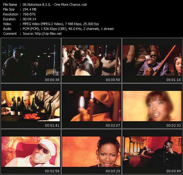 Notorious B.I.G. video ”One More Chance” from dvd ”MixMash Urban Classics Vol.2”