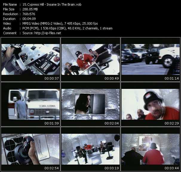 Cypress Hill video ”Insane In The Brain” from dvd ”MixMash Urban Classics Vol.2”