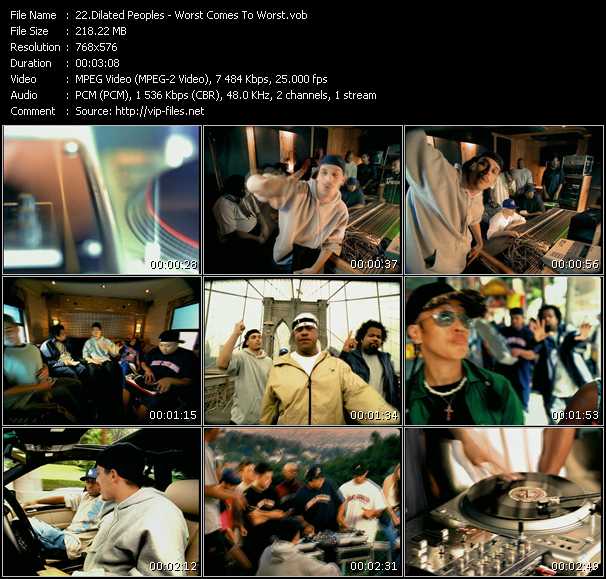 Dilated Peoples video ”Worst Comes To Worst” from dvd ”MixMash Urban Classics Vol.2”