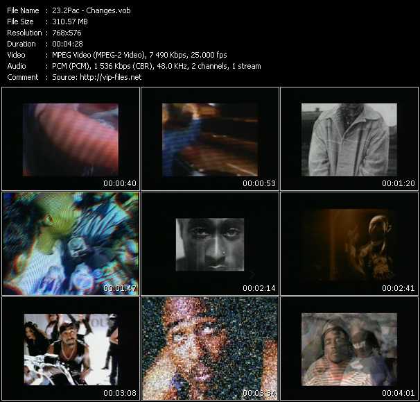 2Pac (Tupac Shakur) video ”Changes” from dvd ”MixMash Urban Classics Vol.2”