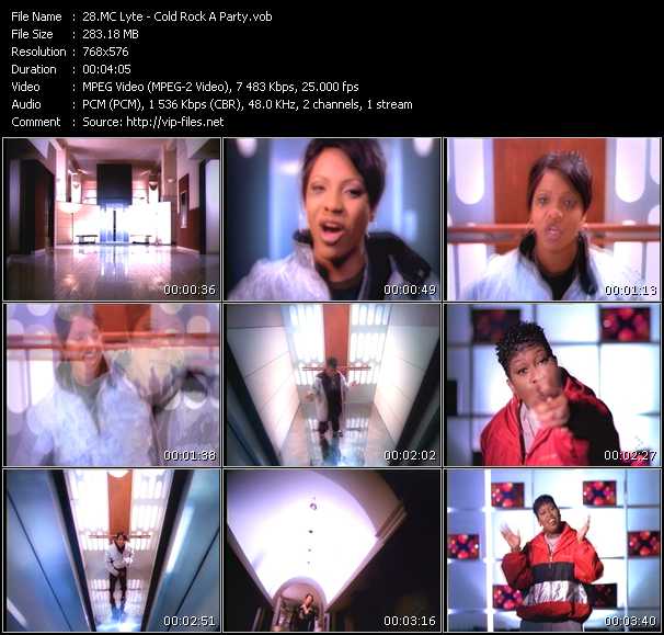 Mc Lyte video ”Cold Rock A Party” from dvd ”MixMash Urban Classics Vol.2”