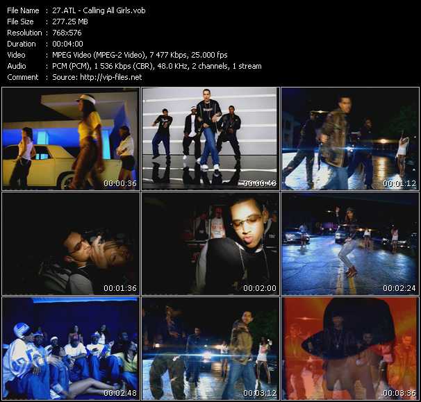 Atl video ”Calling All Girls” from dvd ”MixMash Urban Mash Vol.1”