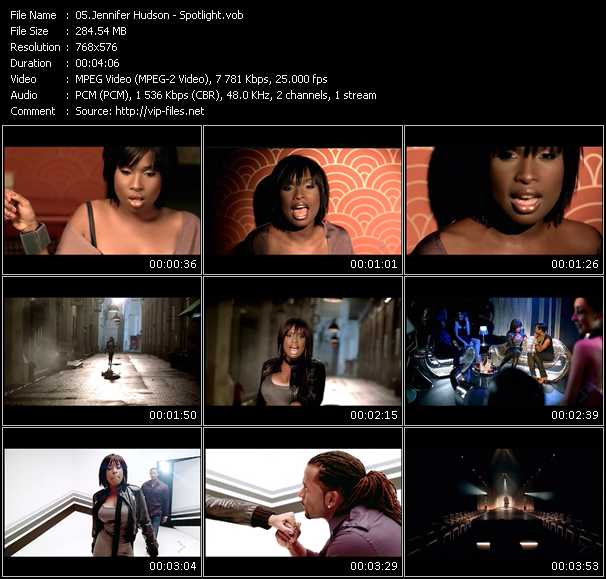 Jennifer Hudson video ”Spotlight” from dvd ”MixMash Urban September 2008”