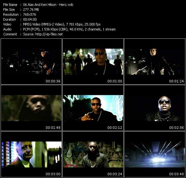 Nas And Keri Hilson video ”Hero” from dvd ”MixMash Urban September 2008”