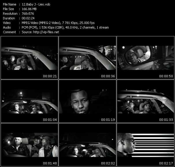 Baby J video ”Lies” from dvd ”MixMash Urban September 2008”