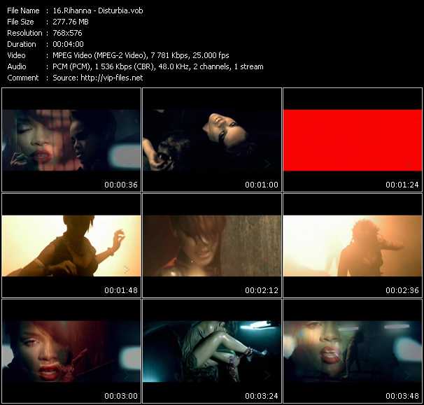 Rihanna video ”Disturbia” from dvd ”MixMash Urban September 2008”