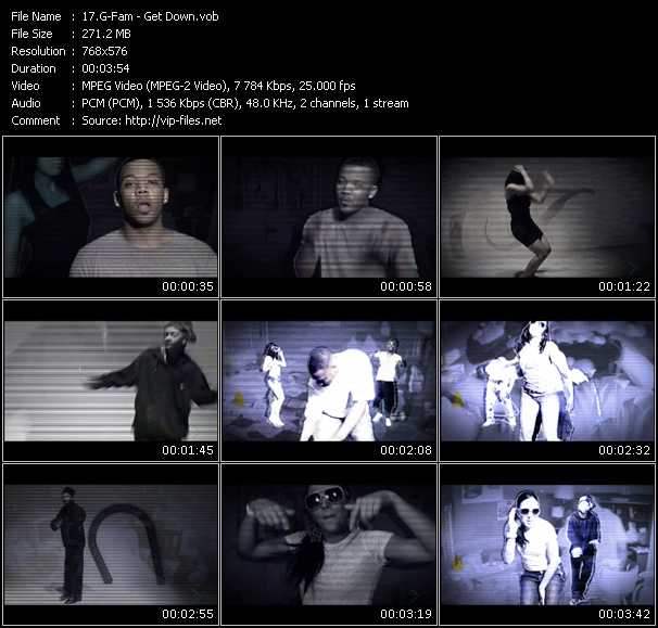 G-Fam video ”Get Down” from dvd ”MixMash Urban September 2008”