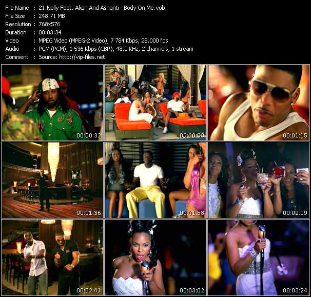 Nelly Feat. Akon And Ashanti video ”Body On Me” from dvd ”MixMash Urban September 2008”