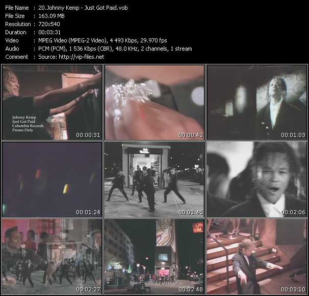 Johnny Kemp video ”Just Got Paid” from dvd ”Old Skool Vol.1”