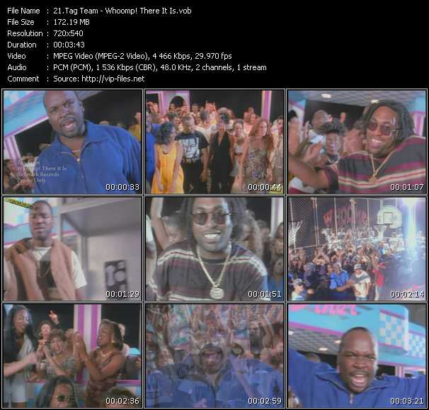 Tag Team video ”Whoomp! (There It Is)” from dvd ”Old Skool Vol.1”