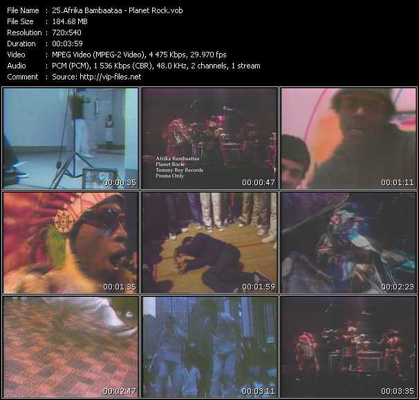 Afrika Bambaataa video ”Planet Rock” from dvd ”Old Skool Vol.1”