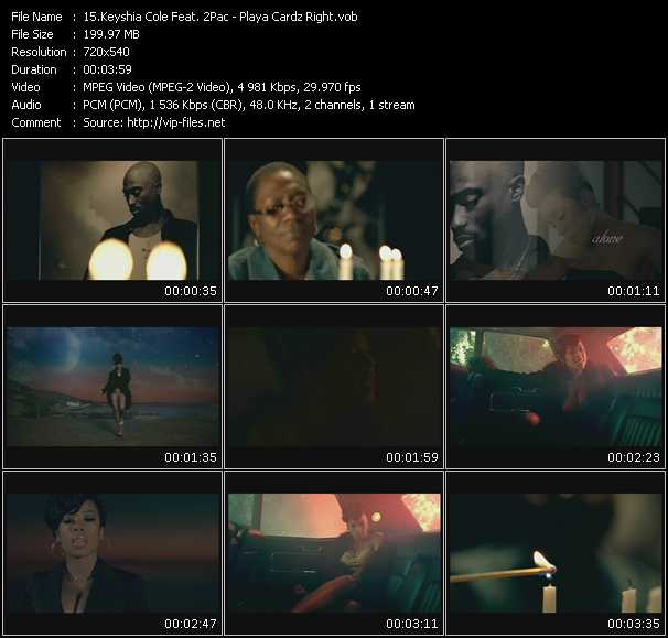 Keyshia Cole Feat. 2Pac (Tupac Shakur) video ”Playa Cardz Right” from dvd ”Canada Hot Video February 2009”