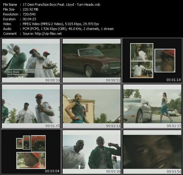 Dem Franchize Boyz Feat. Lloyd video ”Turn Heads” from dvd ”Canada Hot Video February 2009”
