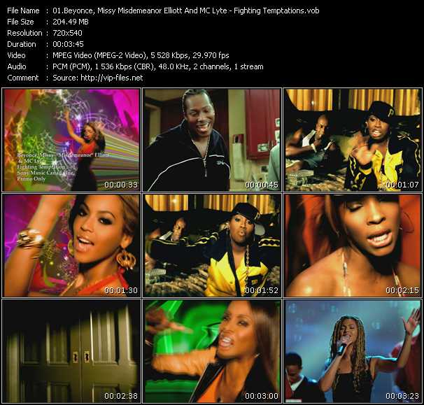 Beyonce, Missy Elliott, Mc Lyte And Free video ”Fighting Temptations” from dvd ”Canada Hot Video October 2003”