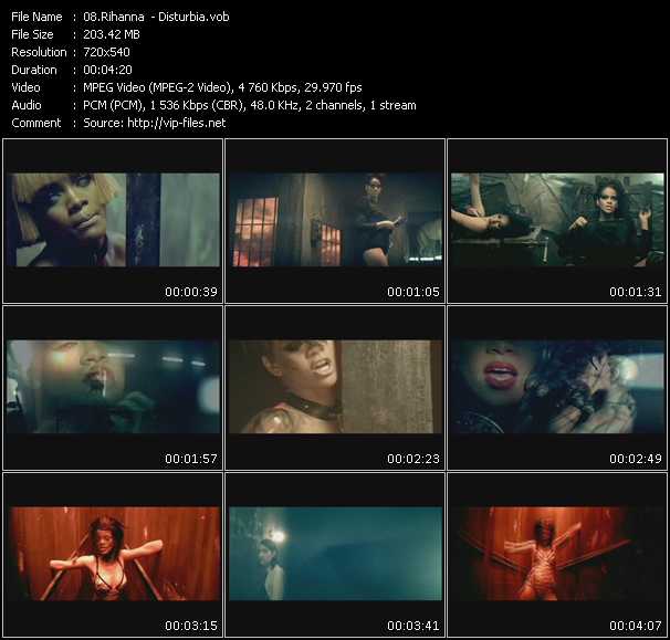 Rihanna video ”Disturbia” from dvd ”Club Video October 2008”