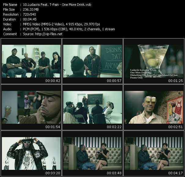 Ludacris Feat. T-Pain video ”One More Drink” from dvd ”Express Video January 2009 Week 1”