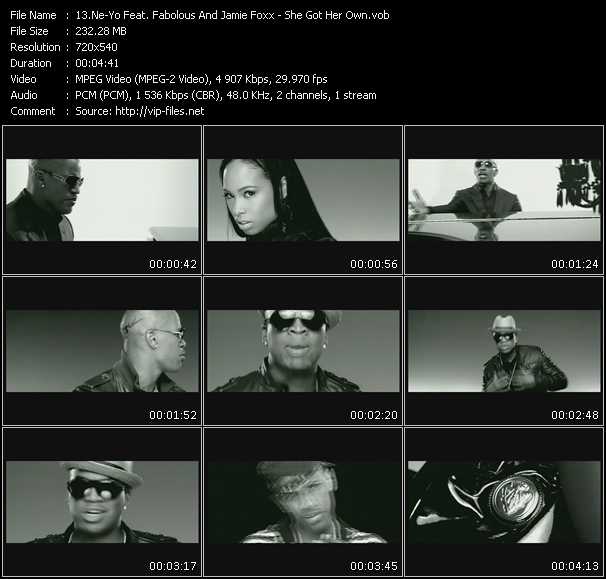 Ne-Yo Feat. Fabolous And Jamie Foxx video ”She Got Her Own” from dvd ”Express Video January 2009 Week 1”