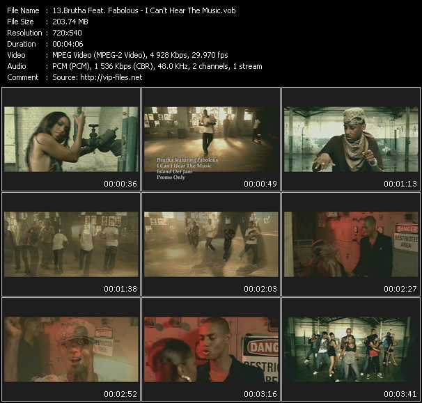 Brutha Feat. Fabolous video ”I Can't Hear The Music” from dvd ”Express Video January 2009 Week 2”