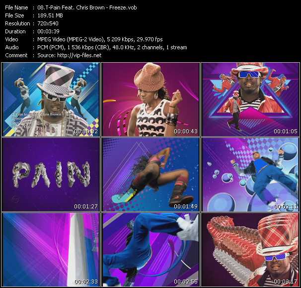 T-Pain Feat. Chris Brown video ”Freeze” from dvd ”Express Video February 2009 Week 1”