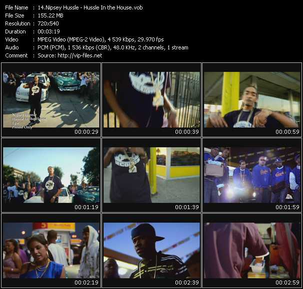 Nipsey Hussle video ”Hussle In The House” from dvd ”Express Video February 2009 Week 2”