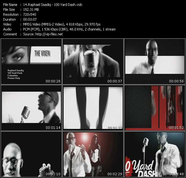 Raphael Saadiq video ”100 Yard Dash” from dvd ”Express Video February 2009 Week 4”