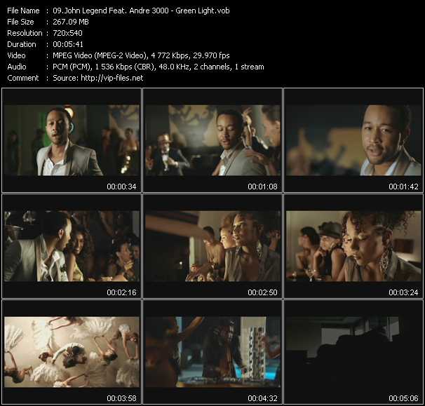 John Legend Feat. Andre 3000 video ”Green Light” from dvd ”Express Video October 2008 Week 1”