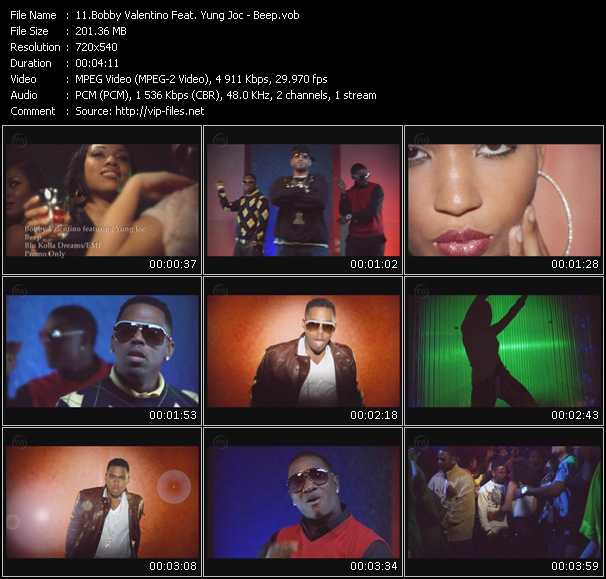 Bobby Valentino (Bobby V) Feat. Yung Joc video ”Beep” from dvd ”Express Video November 2008 Week 2”