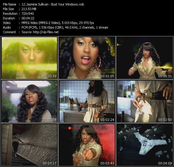 Jazmine Sullivan video ”Bust Your Windows” from dvd ”Express Video November 2008 Week 2”