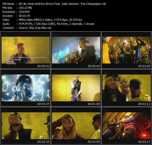 Jim Jones And Ron Browz Feat. Juelz Santana video ”Pop Champagne” from dvd ”Express Video November 2008 Week 4”