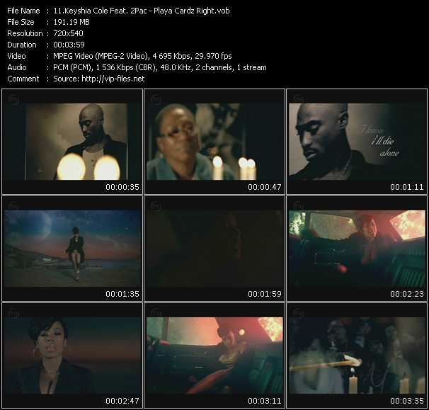 Keyshia Cole Feat. 2Pac (Tupac Shakur) video ”Playa Cardz Right” from dvd ”Express Video December 2008 Week 1”