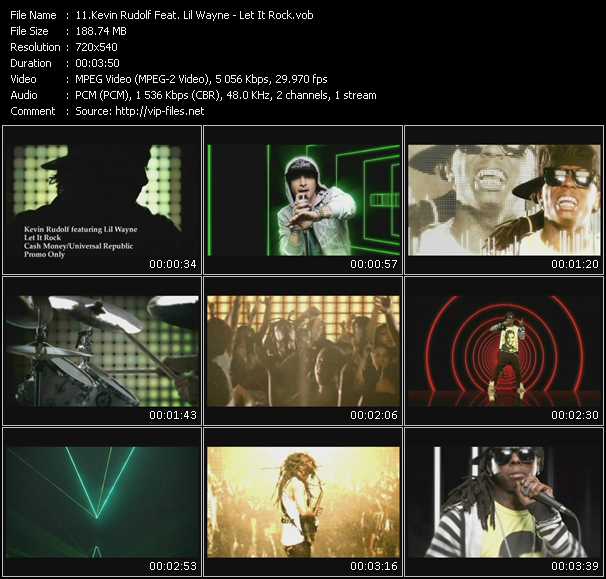 Kevin Rudolf Feat. Lil' Wayne video ”Let It Rock” from dvd ”Express Video October 2008 Week 2”