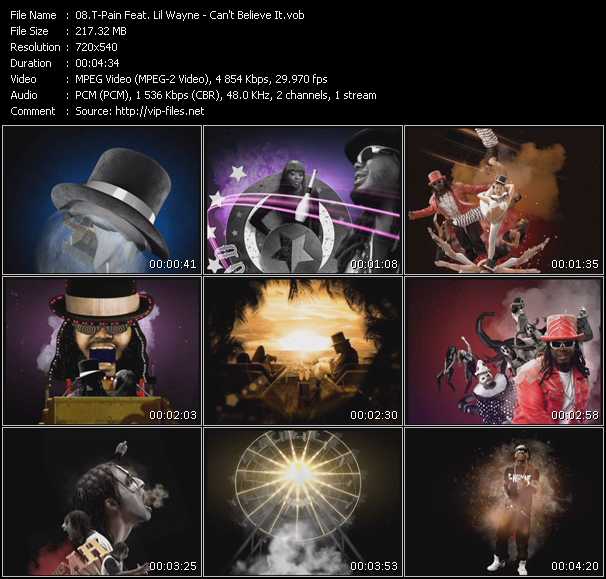 T-Pain Feat. Lil' Wayne video ”Can't Believe It” from dvd ”Express Video September 2008 Week 3”