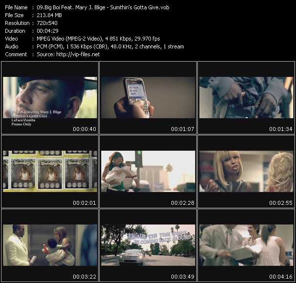 Big Boi Feat. Mary J. Blige video ”Sumthin's Gotta Give” from dvd ”Express Video September 2008 Week 3”