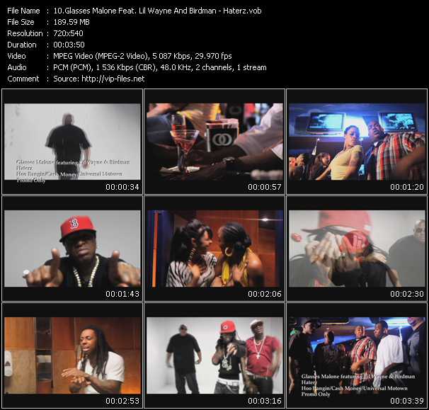 Glasses Malone Feat. Lil' Wayne And Birdman video ”Haterz” from dvd ”Express Video September 2008 Week 5”