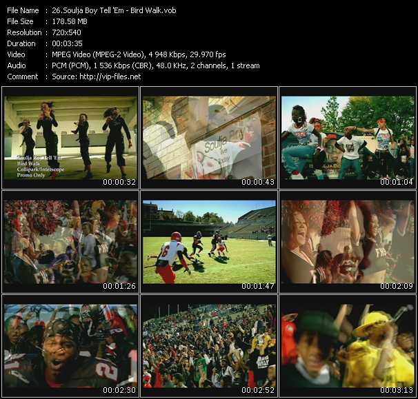 Soulja Boy Tell 'Em video ”Bird Walk” from dvd ”Hot Video March 2009”