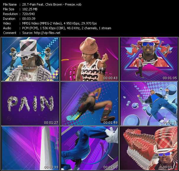 T-Pain Feat. Chris Brown video ”Freeze” from dvd ”Hot Video March 2009”