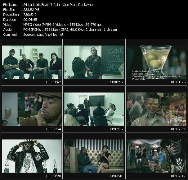 Ludacris Feat. T-Pain video ”One More Drink” from dvd ”Hot Video January 2009”