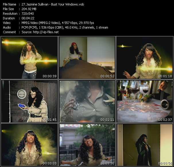 Jazmine Sullivan video ”Bust Your Windows” from dvd ”Hot Video January 2009”