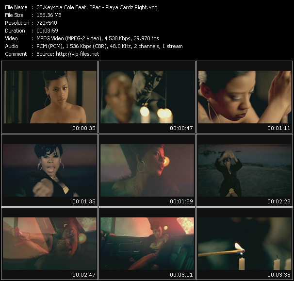 Keyshia Cole Feat. 2Pac (Tupac Shakur) video ”Playa Cardz Right” from dvd ”Hot Video January 2009”