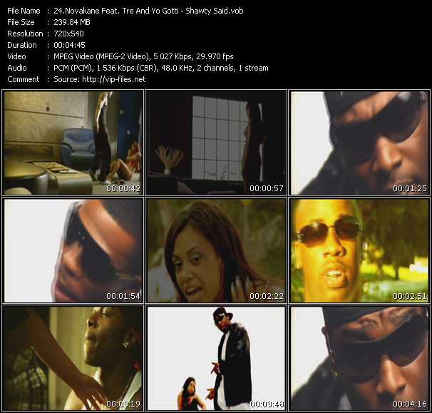 Novakane Feat. Tre And Yo Gotti video ”Shawty Said” from dvd ”Hot Video February 2009”