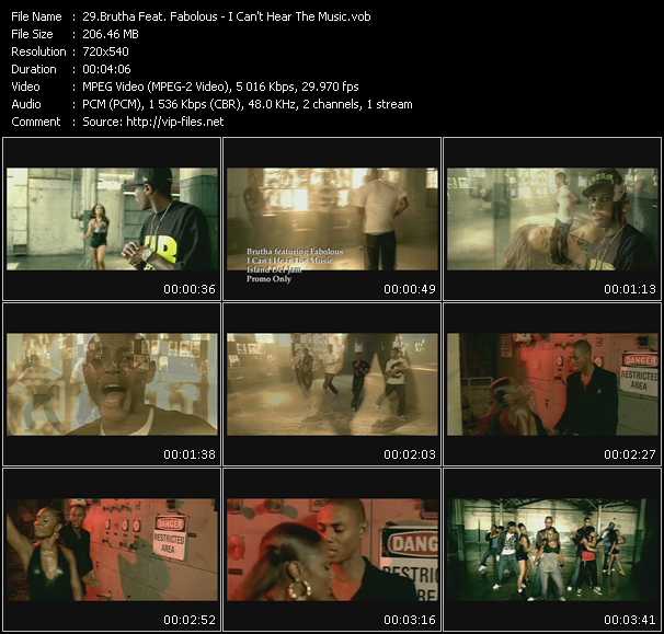 Brutha Feat. Fabolous video ”I Can't Hear The Music” from dvd ”Hot Video February 2009”