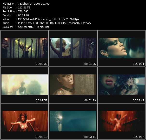 Rihanna video ”Disturbia” from dvd ”Hot Video October 2008”