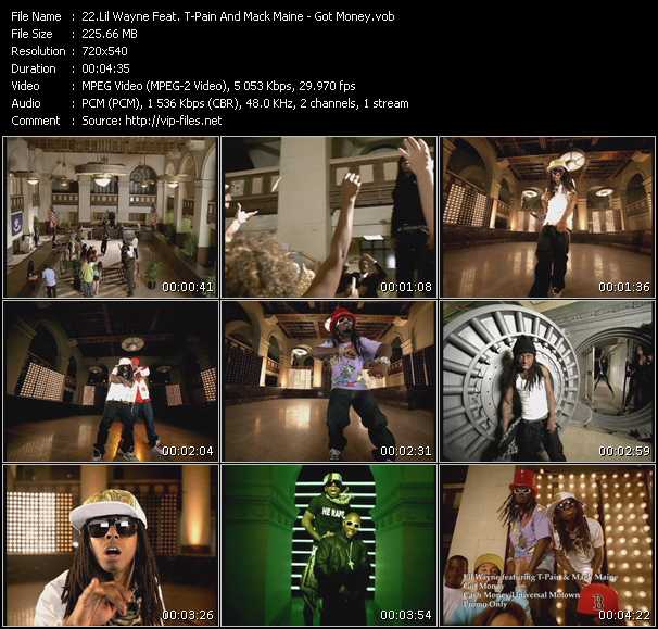 Lil' Wayne Feat. T-Pain And Mack Maine video ”Got Money” from dvd ”Hot Video October 2008”