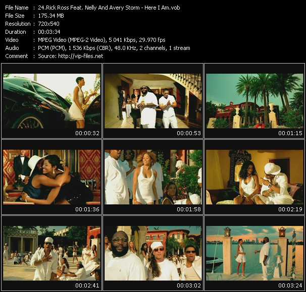 Rick Ross Feat. Nelly And Avery Storm video ”Here I Am” from dvd ”Hot Video October 2008”